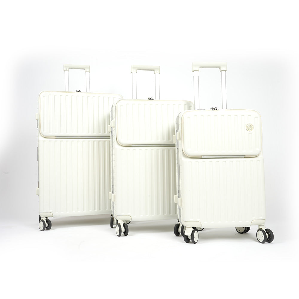 حقيبة سفر بإطار من الألومنيوم مع قفل إدارة أمن النقل، 3 قطع