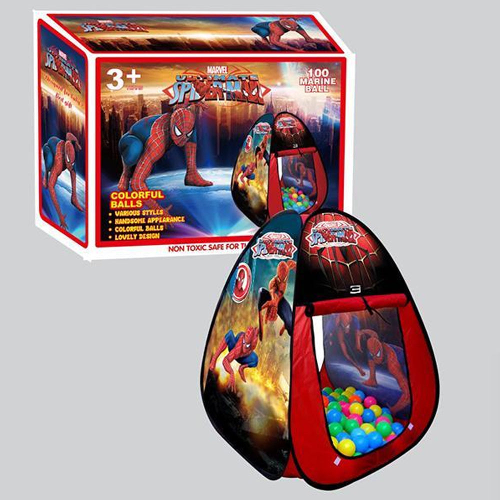 خيمة لعب للأطفال - سبايدرمان + 50 كرة مجانية