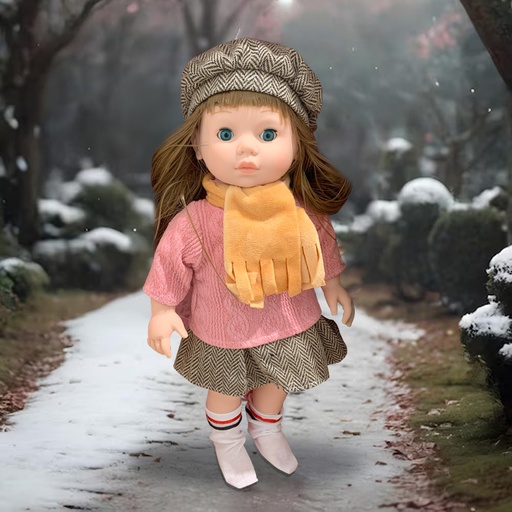 [PM96-1] دمية كوفان الجميلة، مؤثرات صوتية، متحركة، مقاس 40 سم باللون الوردى