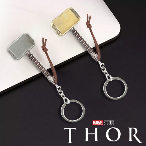 سلسلة مفاتيح مطرقة ثور من مارفل - نسخة معدنية من ميولنير