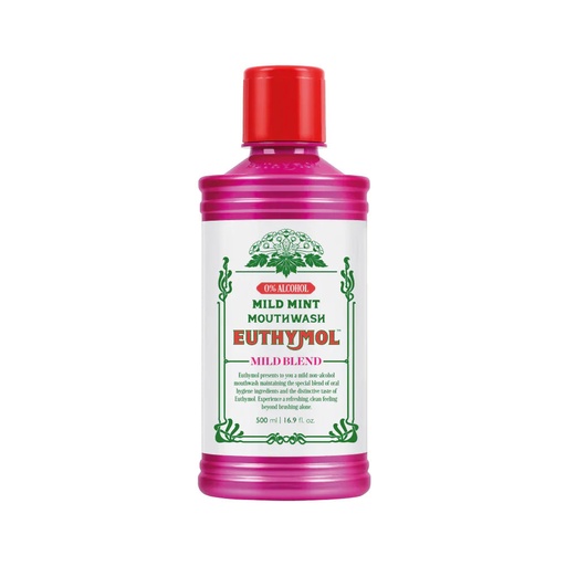 [400690] Euthymol Alcohol-free Mouthwash Mild Mint - 500ml